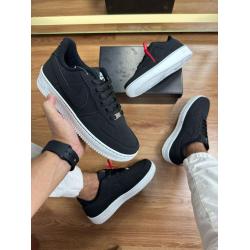 Tênis Nike Air Force Nobuck - Preto/Branco
