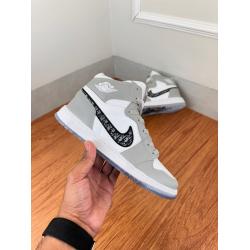 Tênis Air Jordan Dior - Cinza/Branco