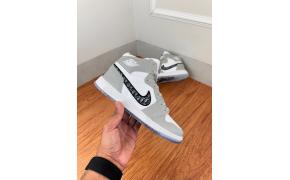 Tênis Air Jordan Dior - Cinza/Branco
